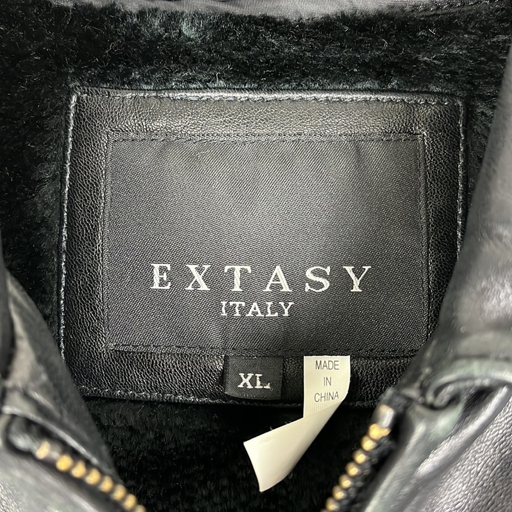 Extasy Italian soft leather pant coat EUC - Picture 2 of 12
